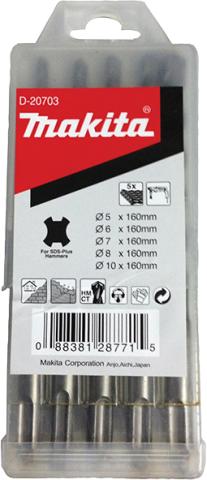 Набор буров Makita SDS-plus Standard, 5 шт (D-20703)_0