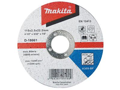 Отрезной круг по металлу Makita 115х2.5 мм A30S (D-18661)_0