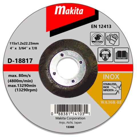 Отрезной круг по металлу Makita Inox 115х1.2 мм WA60T (D-18817)_0