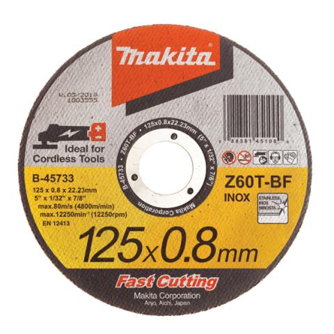 Отрезной круг по металлу Makita Inox 125х0.8 мм Z60T (B-45733)_0
