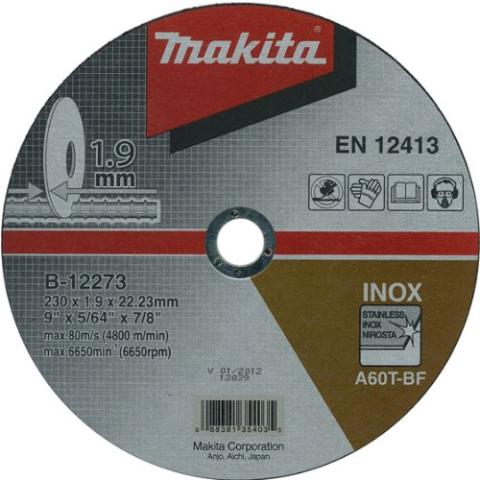 Отрезной круг по металлу Makita Inox 230х1.9 мм A60T (B-12273)_0