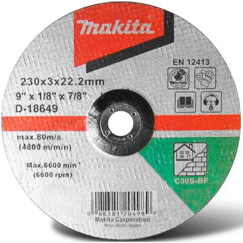 Отрезной круг по камню Makita 230х3 мм C30S (D-18649)_0