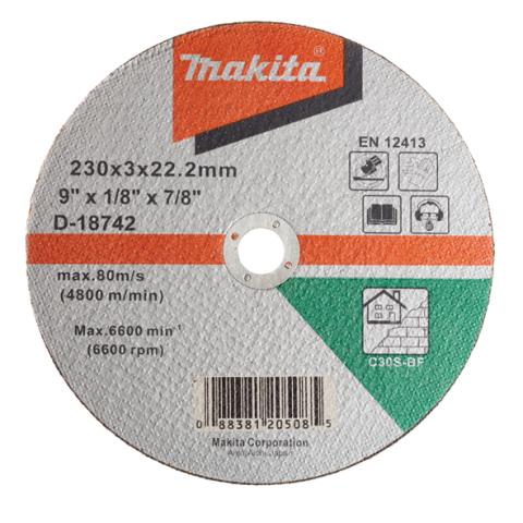 Отрезной круг по камню Makita 230х3 мм C30S (D-18742)_0