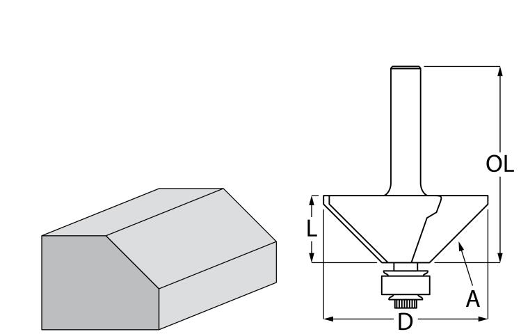 Фасочная фреза с шарикоподшипником Makita 31.8х13.5х55.1 мм (D-48686)_0