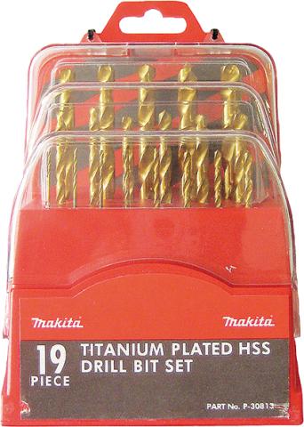 Набор сверл по металлу Makita HSS-TiN, 19 шт (P-30813)_0