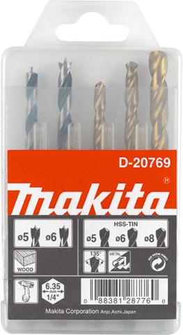 Набор сверл с шестигранным хвостовиком Makita 5 шт (D-20769)_0