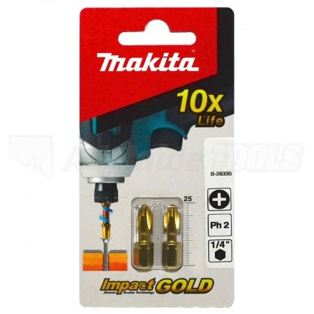 Ударная бита Makita Impact Gold PH 2 x 25 мм, 2 шт (B-28335)_1