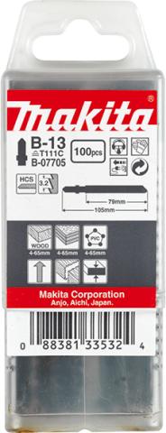 Пилочка для лобзика по дереву Makita B-13, 100 шт (B-07705)_0