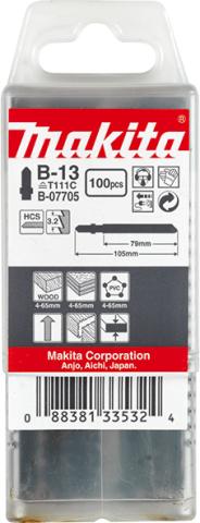 Пилочка для лобзика по дереву Makita B-13, 100 шт (B-07705)_0
