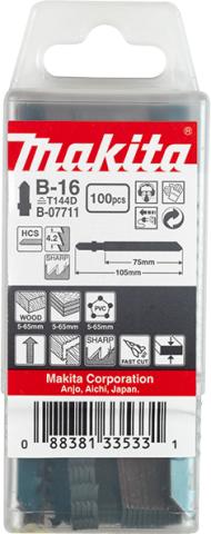 Пилочка для лобзика по дереву Makita B-16, 100 шт (B-07711)_0