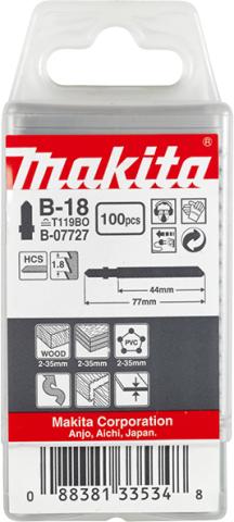 Пилочка для лобзика по дереву Makita B-18, 100 шт (B-07727)_0