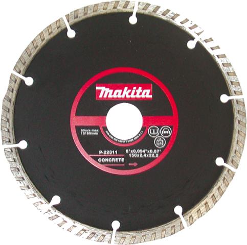 Алмазный диск по бетону Makita 150x22.23x2,4 мм (P-22311)_0