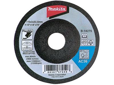 Гибкий шлифовальный круг по металлу Makita 115х3 мм AC36 (B-18275)_0