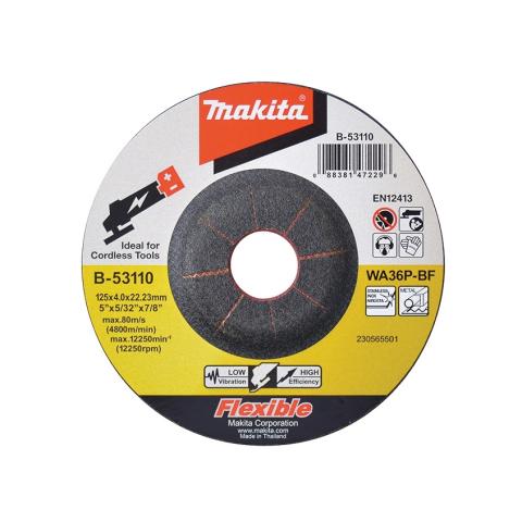 Гибкий шлифовальный круг по металлу Makita Inox 125х4 мм WA36P (B-53110)_0