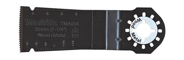 Погружное дугообразное пильное полотно по дереву и металлу Makita TMA034, BIM 32x50 мм (B-39257)_0