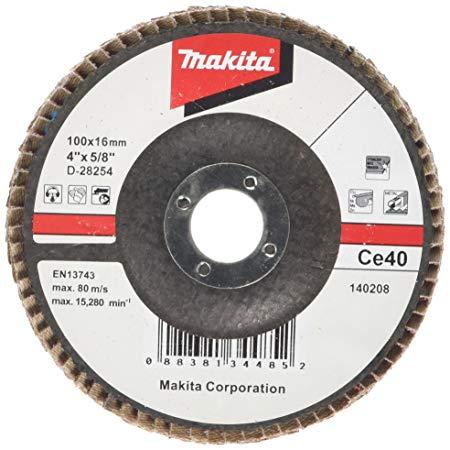 Лепестковый шлифовальный круг угловой с керамическим зерном Makita 100 мм K60 (D-28260)_0