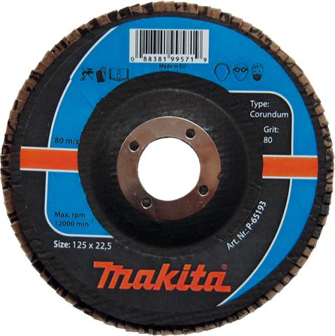 Лепестковый шлифовальный круг по металлу Makita 150 мм K40 (P-65218)_0