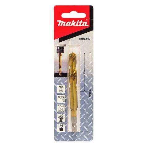 Сверло по металлу с шестигранным хвостовиком Makita Impact HSS-TiN 10x102 мм (B-51041)_1
