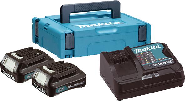 Набор аккумуляторов Makita CXT (BL1015x2, DC10SA, Makpac 1)_0