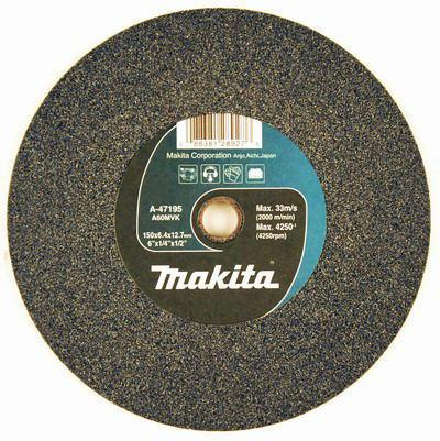 Шлифовальный круг для точила Makita Ø 150x6.4х12.7 мм, А60 (A-47195)_0