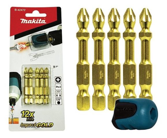 Набор Makita Mag Boost + Impact Gold PZ 2 x 50 мм, 5 шт (B-42472)_0