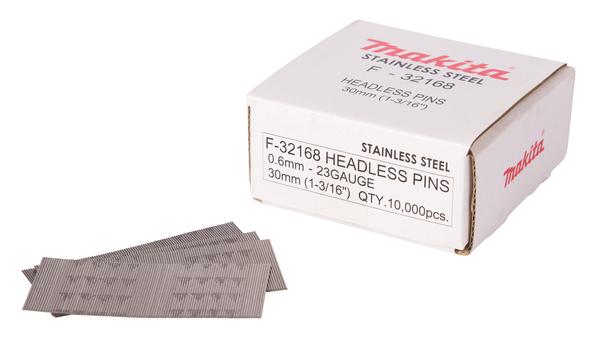 Гвозди без шляпки Makita 23GA INOX, 30 мм (F-32168)_0