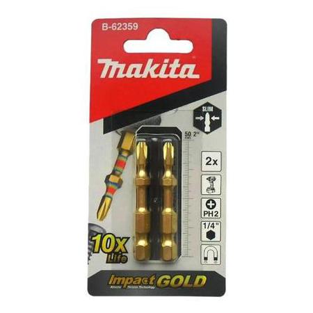 Ударная бита Makita Impact Gold Super Slim PH 2 x 50 мм, 2 шт (B-62359)_1