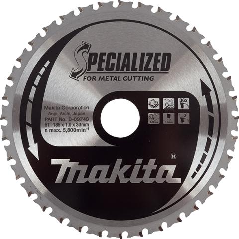 Пильный диск по металлу Makita Specialized for Metal Cutting 185х1.9/1.5x30, 36T 0°_0
