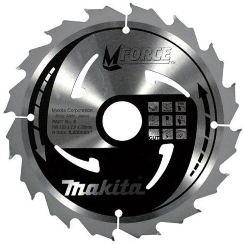 Пильный диск по дереву Makita MForce 165х2/1.2x20, 16T 15°_0