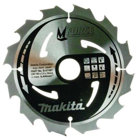 Пильный диск по дереву Makita MForce 190х2/1.2x30, 12T 15°_0