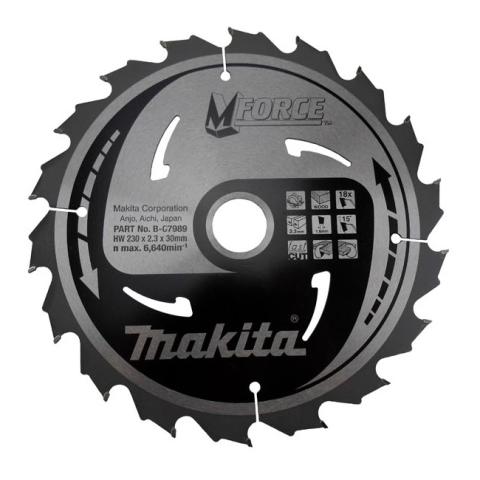 Пильный диск по дереву Makita MForce 230х2.3/1.6x30, 18T 15°_0