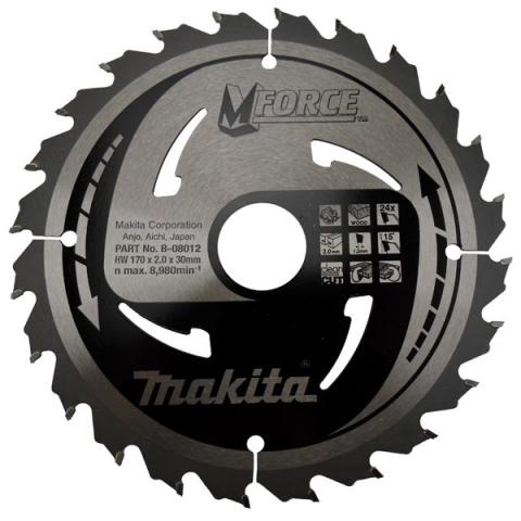 Пильный диск по дереву Makita MForce 170х2/1.2x30, 24T 15°_0