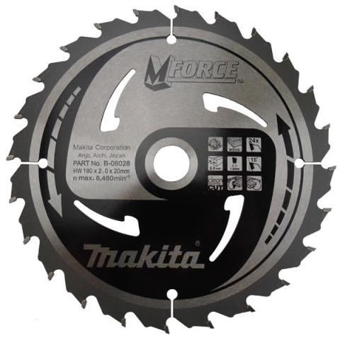 Пильный диск по дереву Makita MForce 180х2/1.2x20, 24T 15°_0