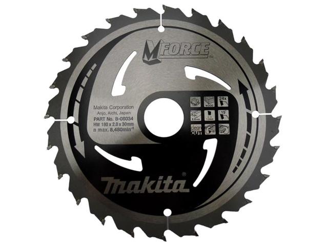 Пильный диск по дереву Makita MForce 180х2/1.2x30, 24T 15°_0