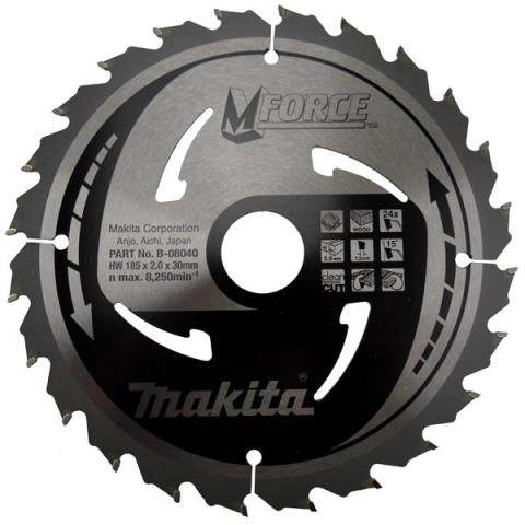 Пильный диск по дереву Makita MForce 185х2/1.2x30, 24T 15°_0