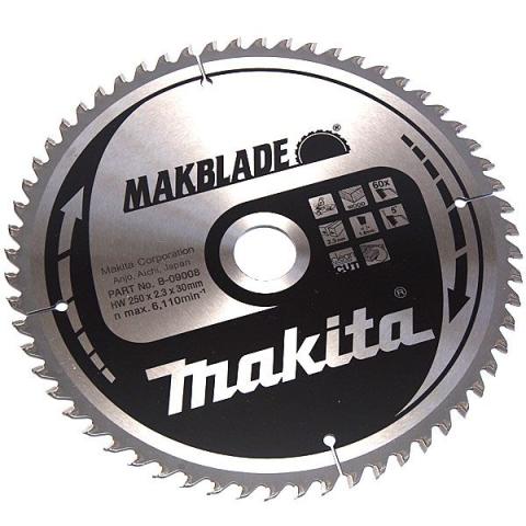 Пильный диск по дереву Makita MAKBlade 255х2.1/1.6x30, 48T 10°_0