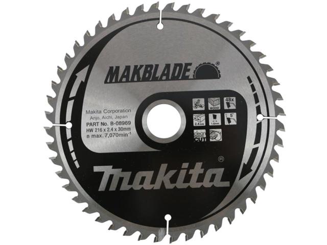 Пильный диск по дереву Makita MAKBlade 216х2.4/1.6x30, 48T 5°_0