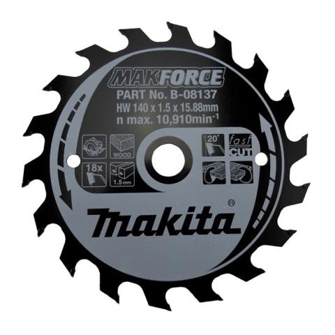 Пильный диск по дереву Makita MAKForce 140х1.5/1x15.88, 12T 20°_0