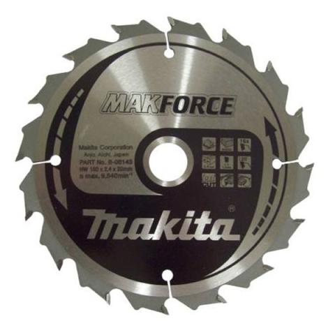 Пильный диск по дереву Makita MAKForce 160х2.4/1.5x20, 16T 20°_0