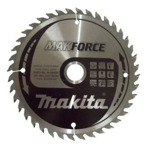 Пильный диск по дереву Makita MAKForce 160х2.4/1.5x20, 40T 20°_0