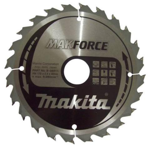 Пильный диск по дереву Makita MAKForce 170х2.4/1.5x30, 24T 20°_0