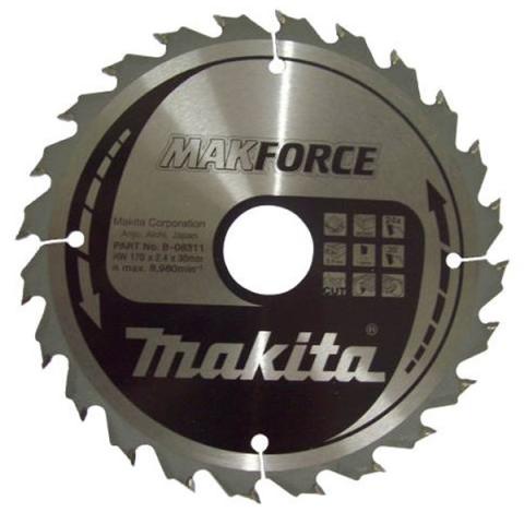 Пильный диск по дереву Makita MAKForce 170х2.4/1.5x30, 24T 20°_0
