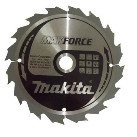 Пильный диск по дереву Makita MAKForce 180х2.4/1.5x30, 16T 20°_0