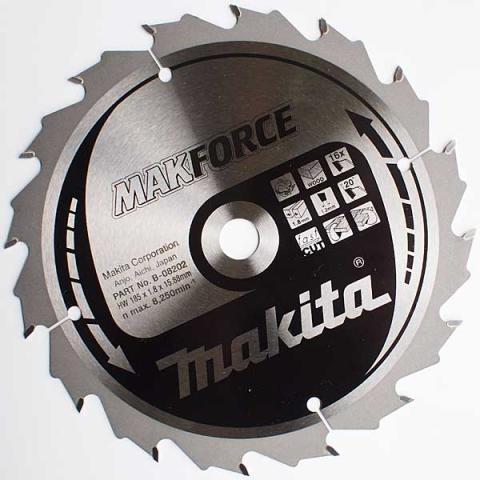 Пильный диск по дереву Makita MAKForce 185х1.8/1.2x15.88, 24T 20°_0