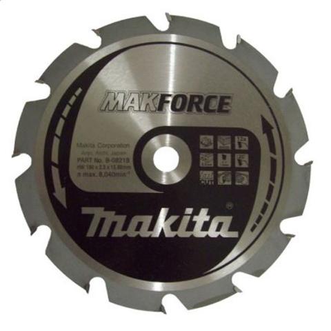 Пильный диск по дереву Makita MAKForce 190х2.2/1.4x15.88, 12T 20°_1