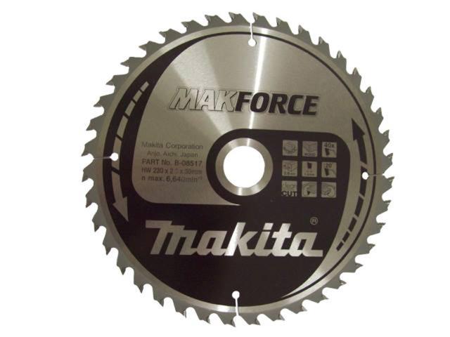Пильный диск по дереву Makita MAKForce 230х2.6/1.6x30, 40T 20°_0
