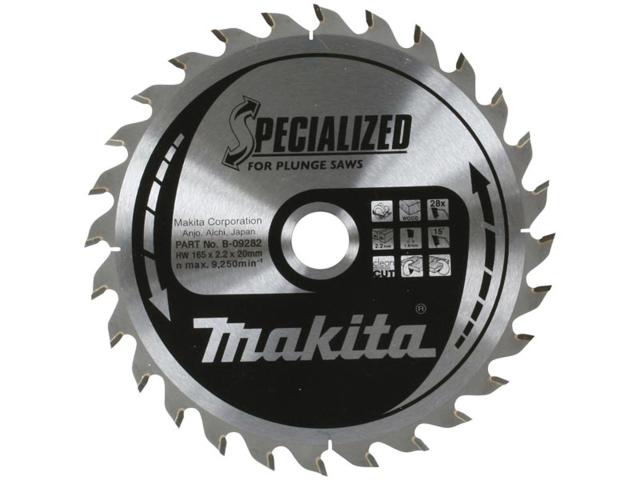 Пильный диск по дереву для погружных пил Makita Specialized for Plunge Saws 160х2.2/1.6x20, 28T 23°_0