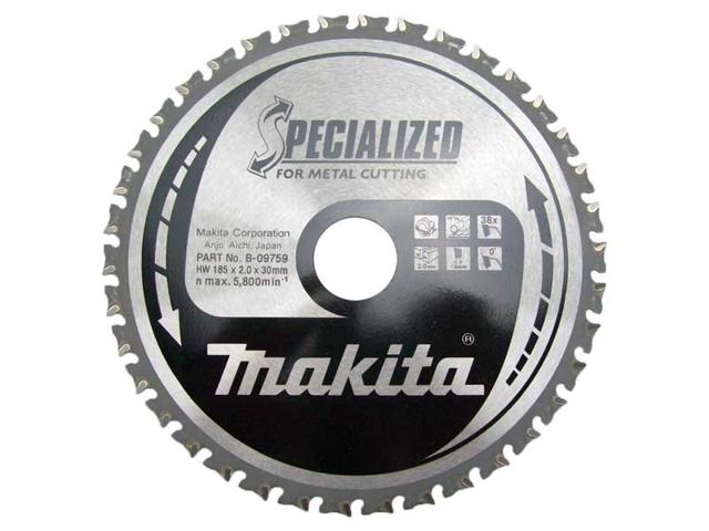 Пильный диск по металлу Makita Specialized for Metal Cutting 185х2/1.3x30, 38T 0°_0