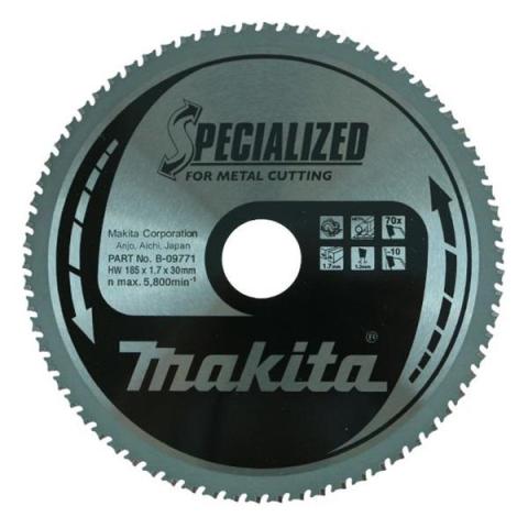 Пильный диск по металлу Makita Specialized for Metal Cutting 185х1.7/1.3x30, 70T 10° отр._0