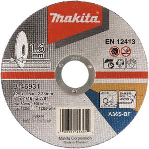 Отрезной круг по металлу Makita Inox 125х1.6 мм A36S (B-46931)